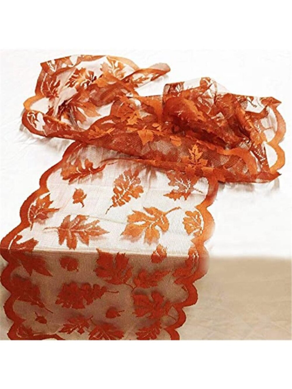 Fall Table Runner Fall Decorations for Home 13 x 72 Inch Maples Leaves Lace